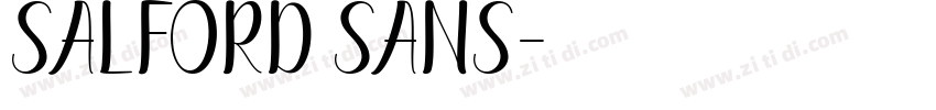 salford sans字体转换